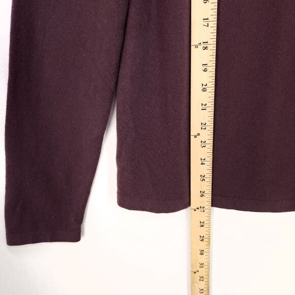 Vince Cashmere Men Sweater Crew Neck Size Small Wine Soft Stretch Office Wear - Picture 7 of 9
